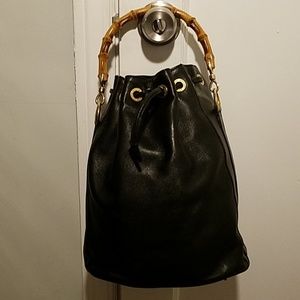 Gucci Drawstring Leather Bucket bag